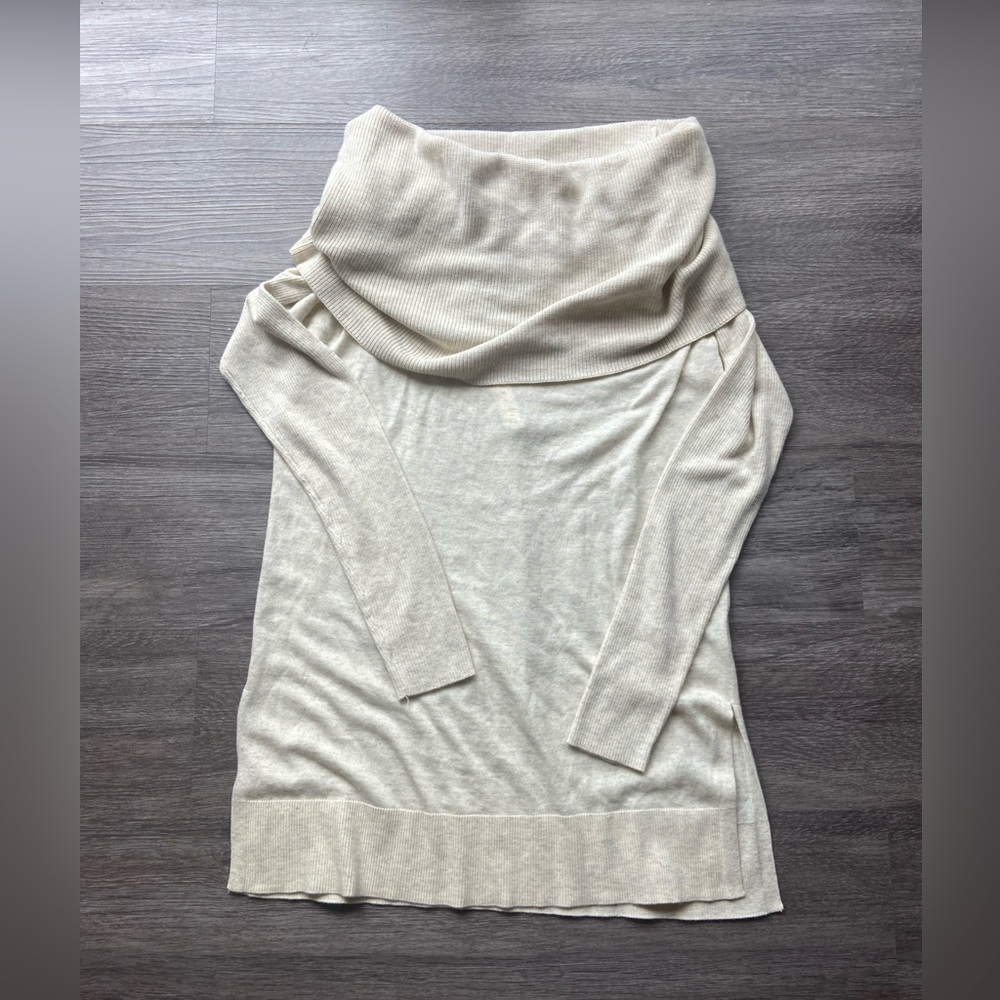 NWT Caslon Women’s Long Sleeve Cowl Neck Sweater Size S Ivory